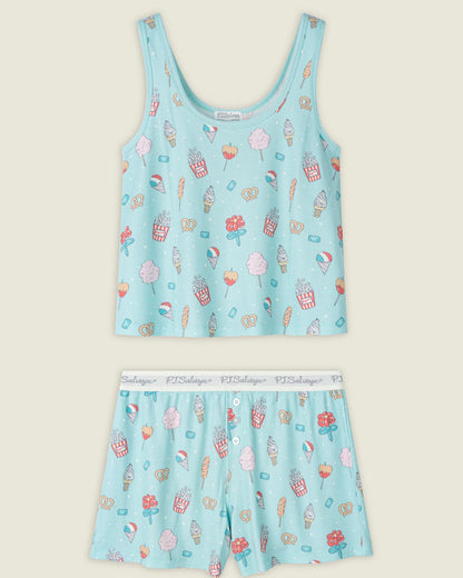 Boyfriend Boxer Short Gift Sets In Oasis Blue - PJ Salvage