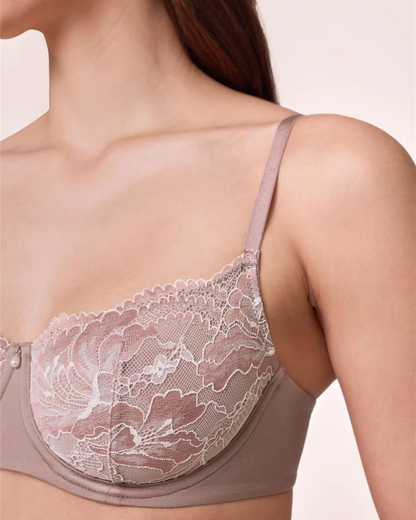 Flirt Demi Lace Bra In Moonshell/Chantilly - Montelle