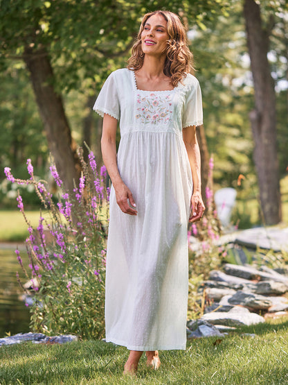 Meadow Mist Nighty In Soft Green - April Cornell