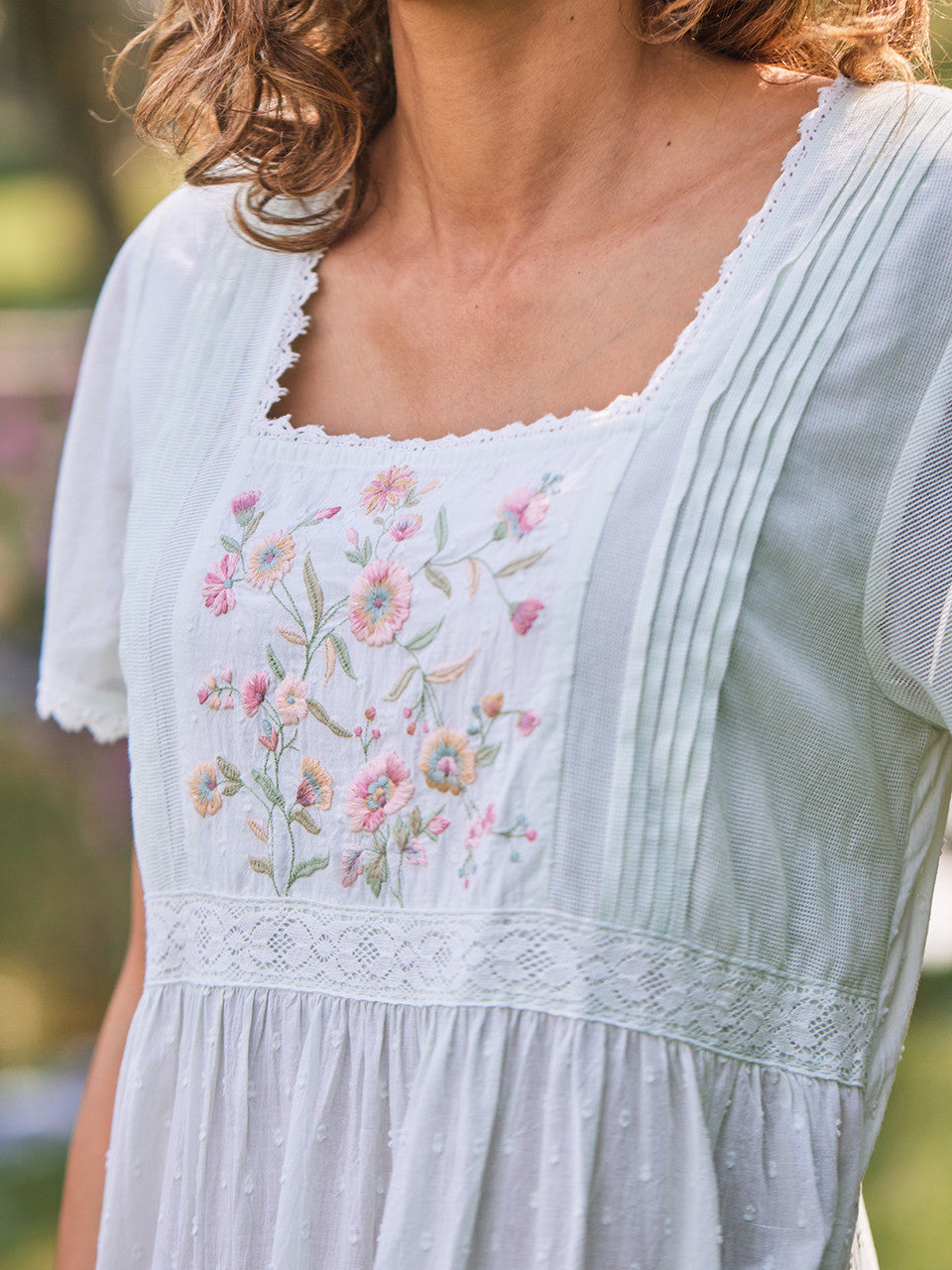 Meadow Mist Nighty In Soft Green - April Cornell