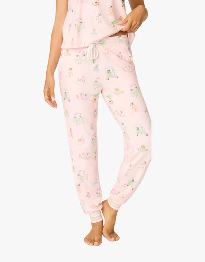 Pupcation Palms Pant in Light Pink - PJ Salvage