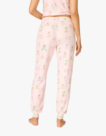 Pupcation Palms Pant in Light Pink - PJ Salvage