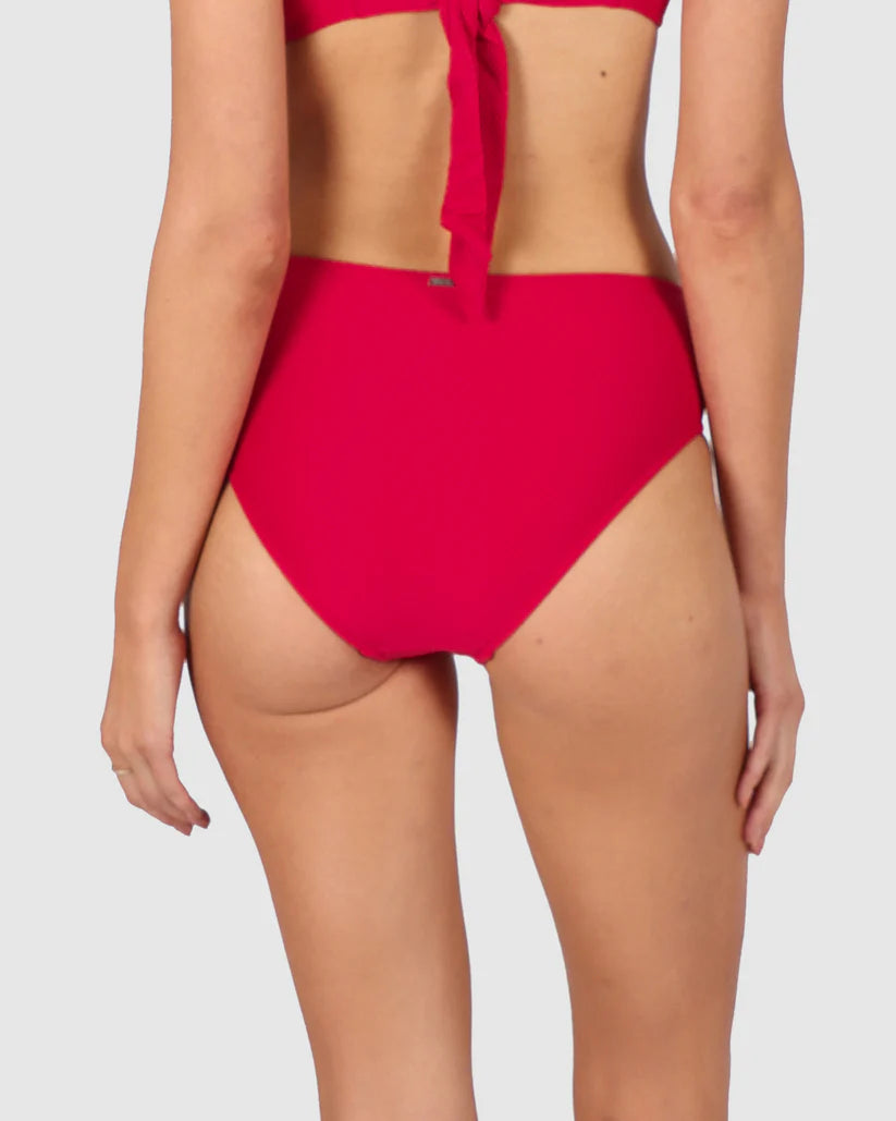 Rococco Mid Bikini Bottom In Cherry - Baku