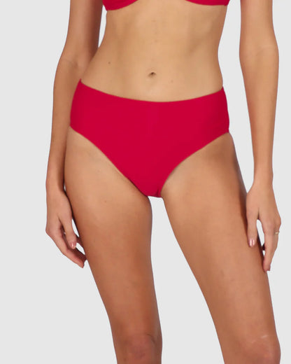 Rococco Mid Bikini Bottom In Cherry - Baku