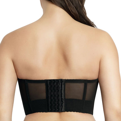 Soutien-gorge sans bretelles long Shea en noir - Parfait