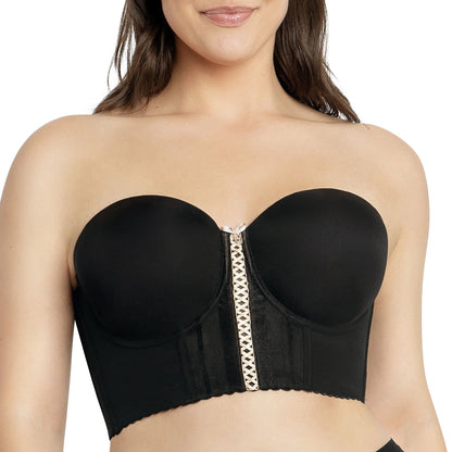 Soutien-gorge sans bretelles long Shea en noir - Parfait