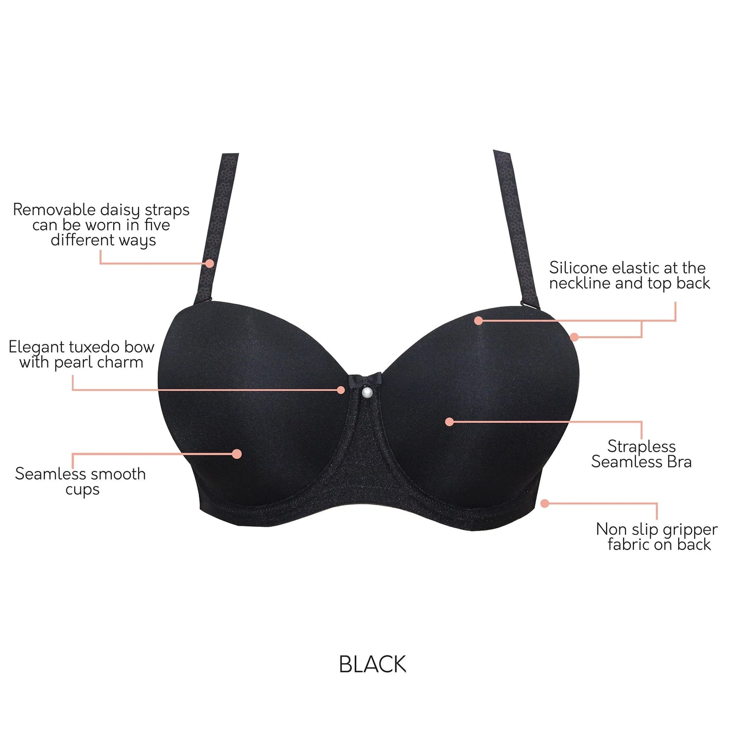 Elise Strapless Bra - Parfait