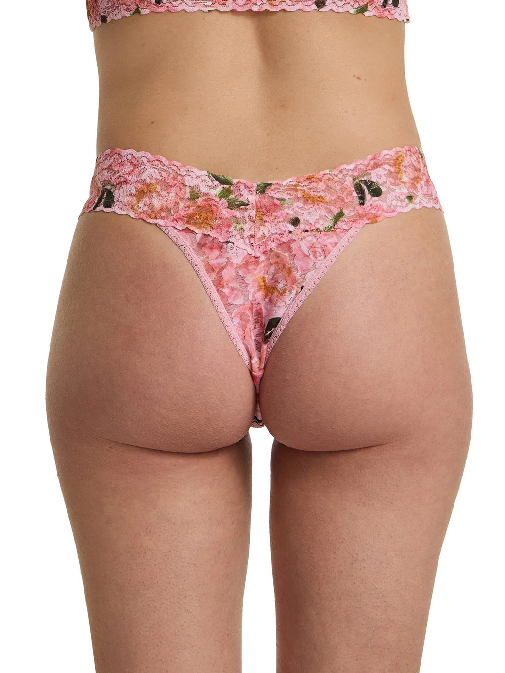 Original Rise Signature Lace Thong In Dancing Petals - Hanky Panky