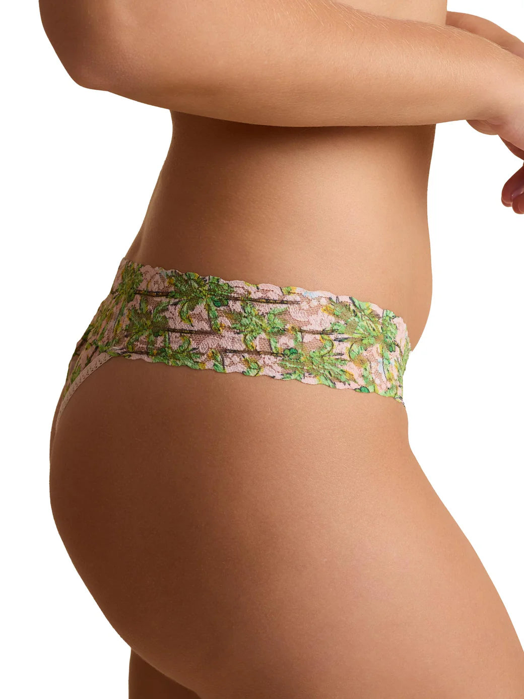 Original Rise Signature Lace Thong in Palm Breeze - Hanky Panky
