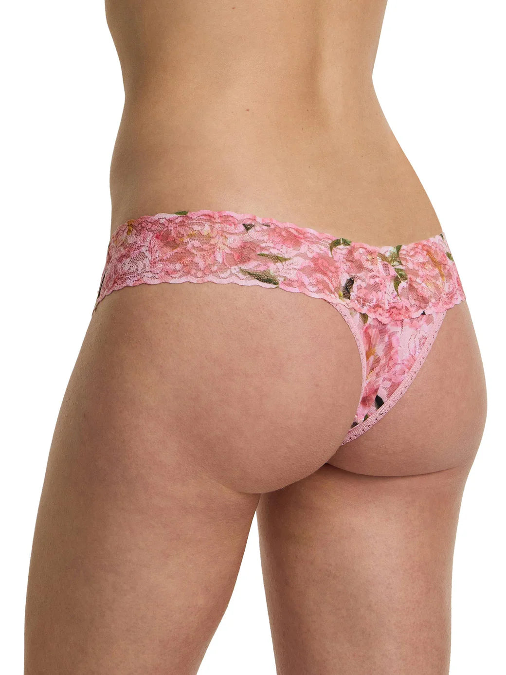 Low Rise Signature Lace Thong In Dancing Petals - Hanky Panky