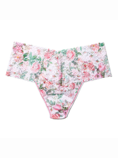 Plus Size Retro Print Signature Lace Thong- Hanky Panky