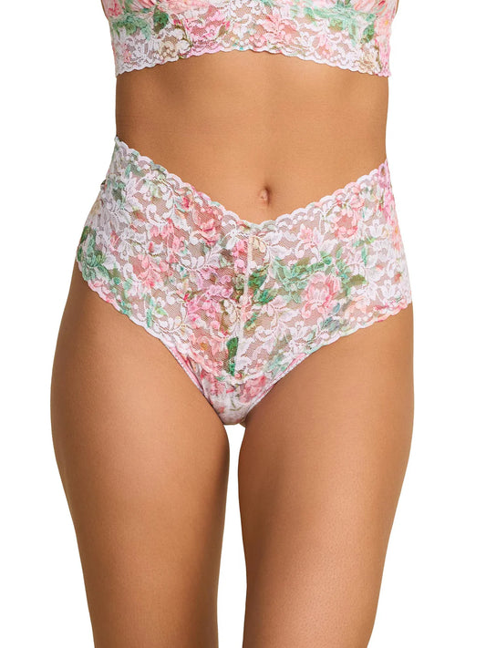 Retro Signature Lace Thong in Rococo Rose - Hanky Panky
