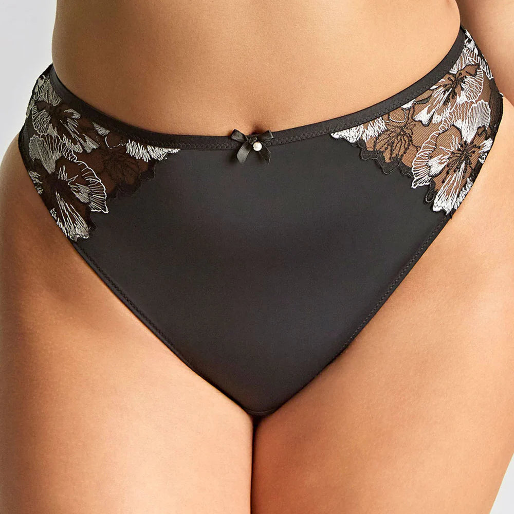 Marlene High Waist Brazilian In Black - Panache
