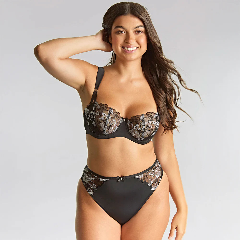 Marlene High Waist Brazilian In Black - Panache