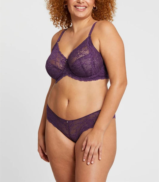Muse Full Cup Lace Bra In Pinot - Montelle