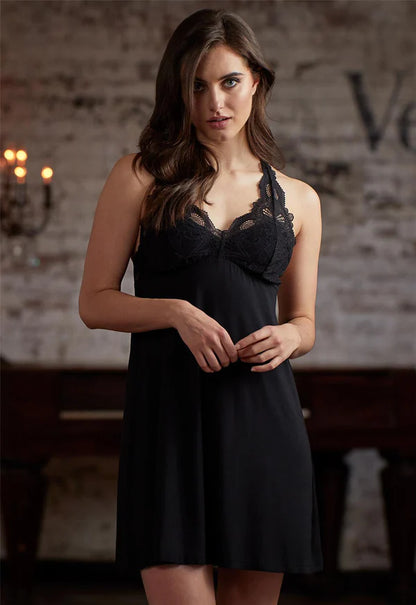 Belle Epoque Iconic Chemise In Black - Fleurt