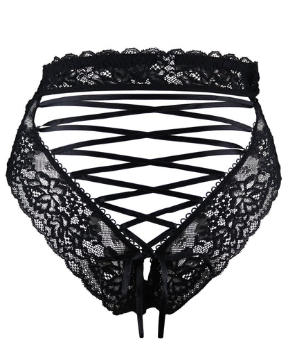 Suspense Laced Up Back Deep Brief In Black- Pour Moi