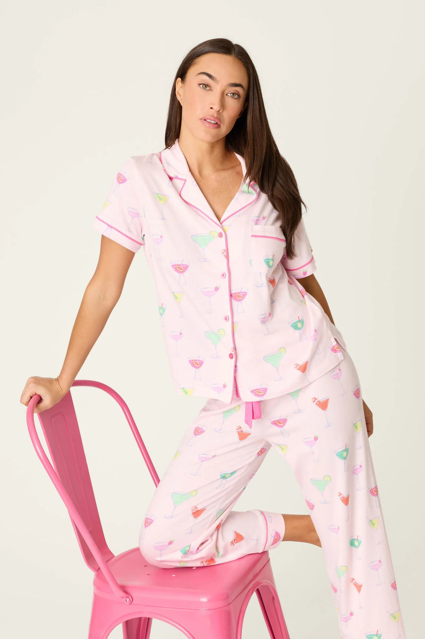 Whimsy PJ Set in Light Pink - PJ Salvage
