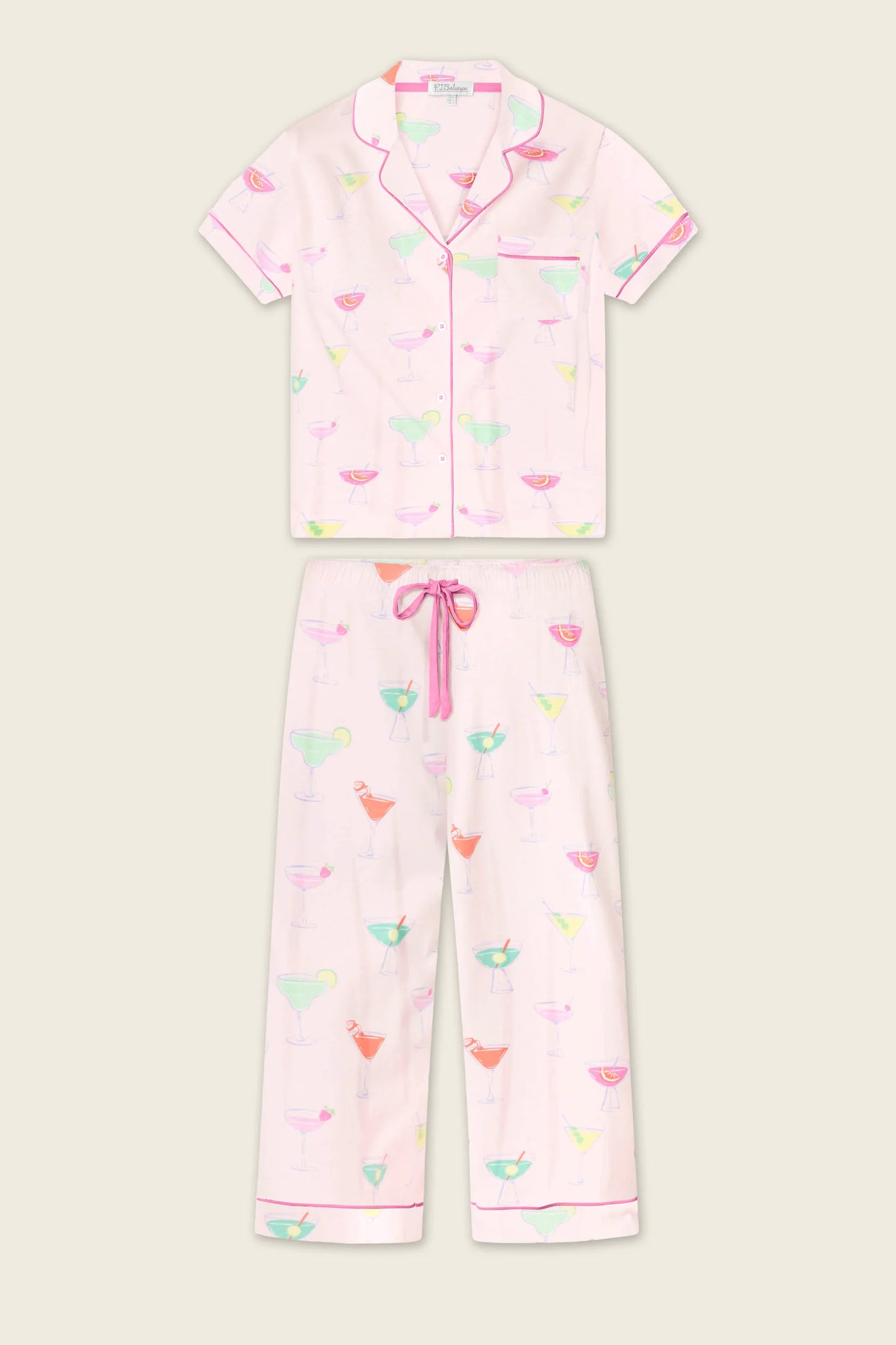 Whimsy PJ Set in Light Pink - PJ Salvage