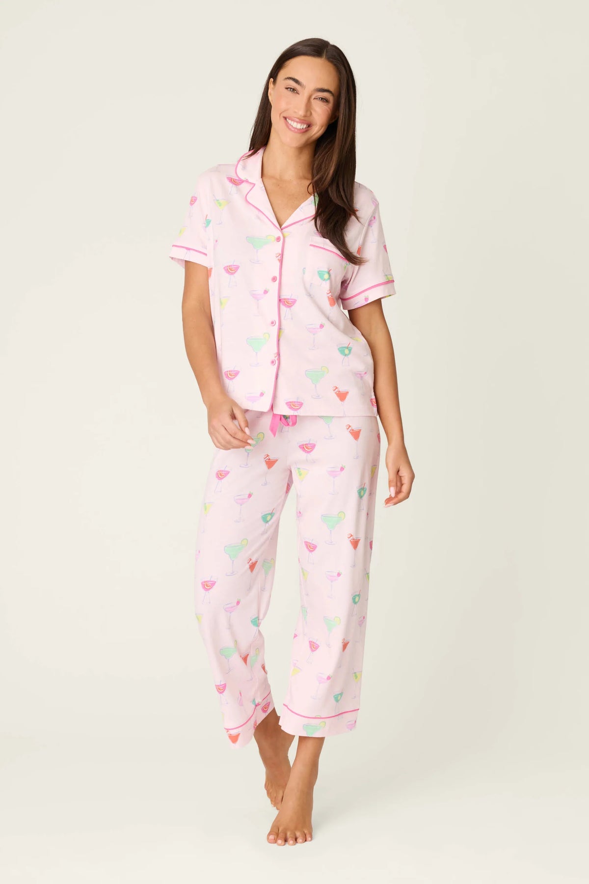 Pink Raccon Pj Whimsy PJ Set in Light Pink - PJ Salvage | BraTopia