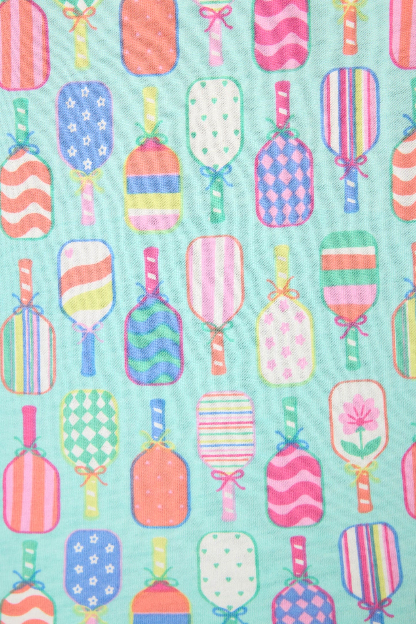 Whimsy Paddle Party Short PJ Set In Oasis Blue - PJ Salvage