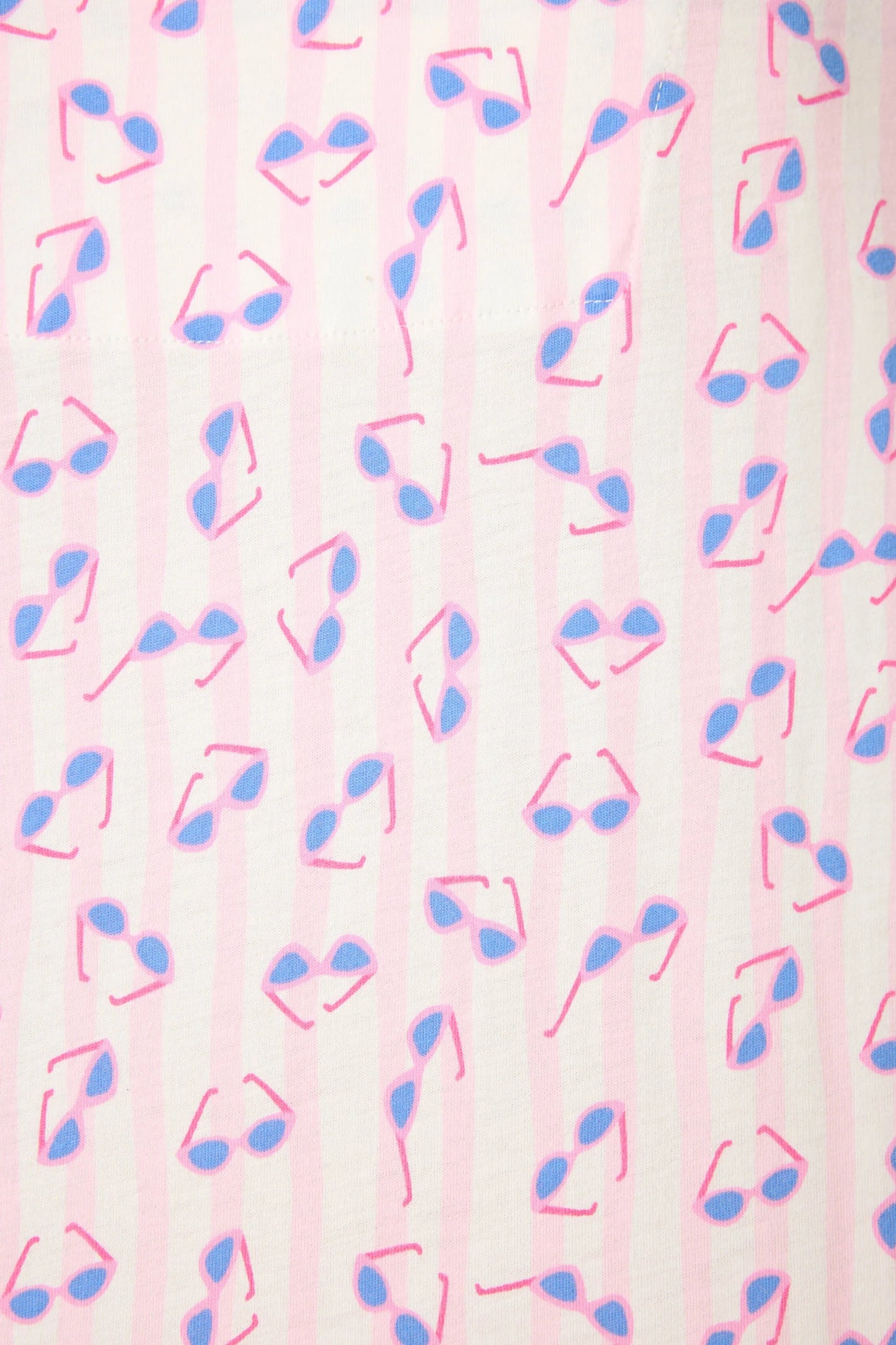 Whimsy Retro Shades Short PJ Set In Pink - PJ Salvage