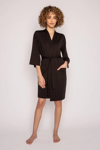 Jammie Essential Robe In Black - P.J. Salvage