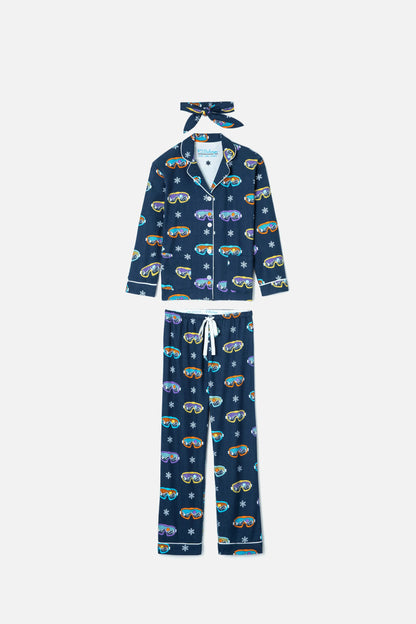 Flannels PJ Set Ski You Later In Navy - P.J. Salvage