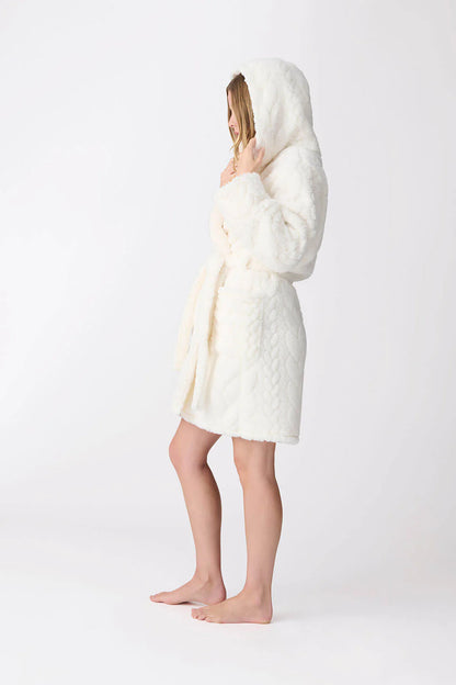 Lets Get Cozy Robe In Ivory - P.J. Salvage