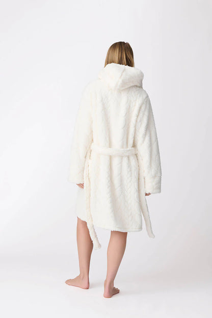 Lets Get Cozy Robe In Ivory - P.J. Salvage