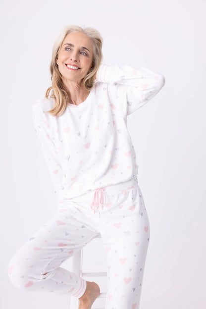 Full of Love PJ Set In Ivory - P.J. Salvage