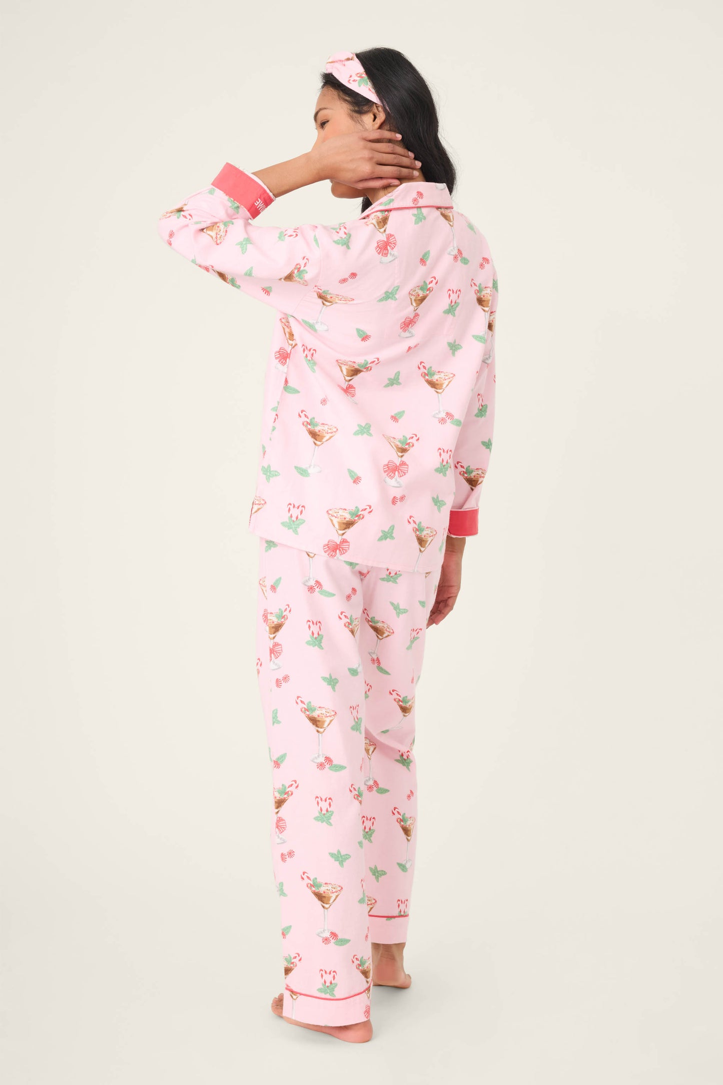 Flannels PJ Set In Ballet Pink - PJ Salvage