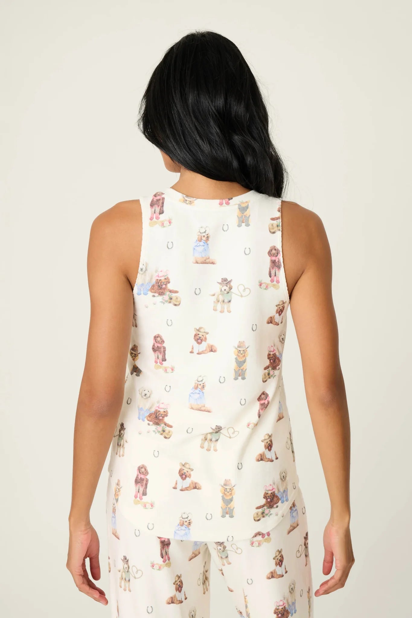 Ruff On The Range Tank Top In Natural - PJ Salvage