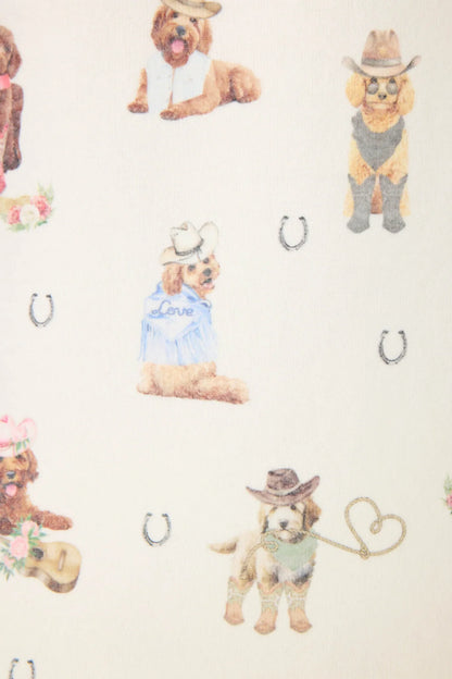 Ruff On The Range Tank Top In Natural - PJ Salvage