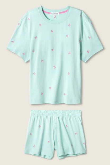 Pretty Punch PJ Set In Light Mint - PJ Salvage