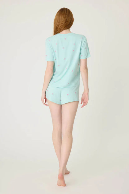 Pretty Punch PJ Set In Light Mint - PJ Salvage