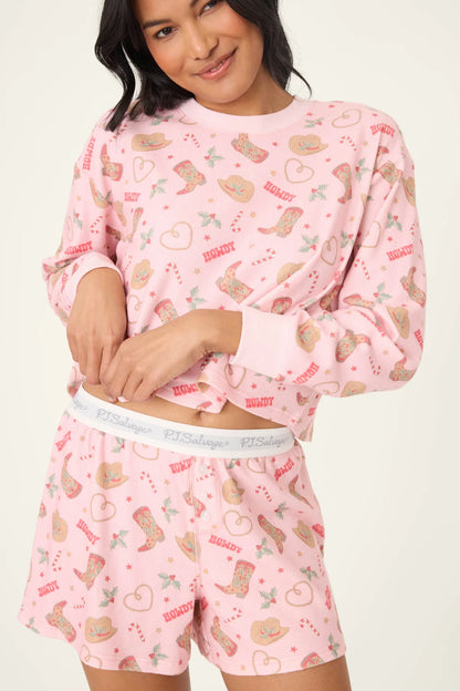 Boyfriend Boxer Short Gift Sets In Pink - PJ Salvage