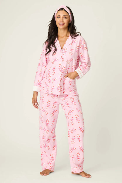 Flannels PJ Set In Baby Pink - PJ Salvage