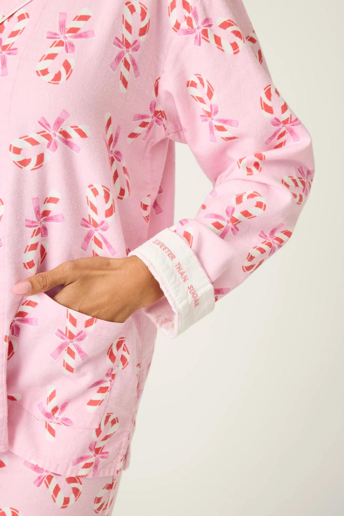 Flannels PJ Set In Baby Pink - PJ Salvage