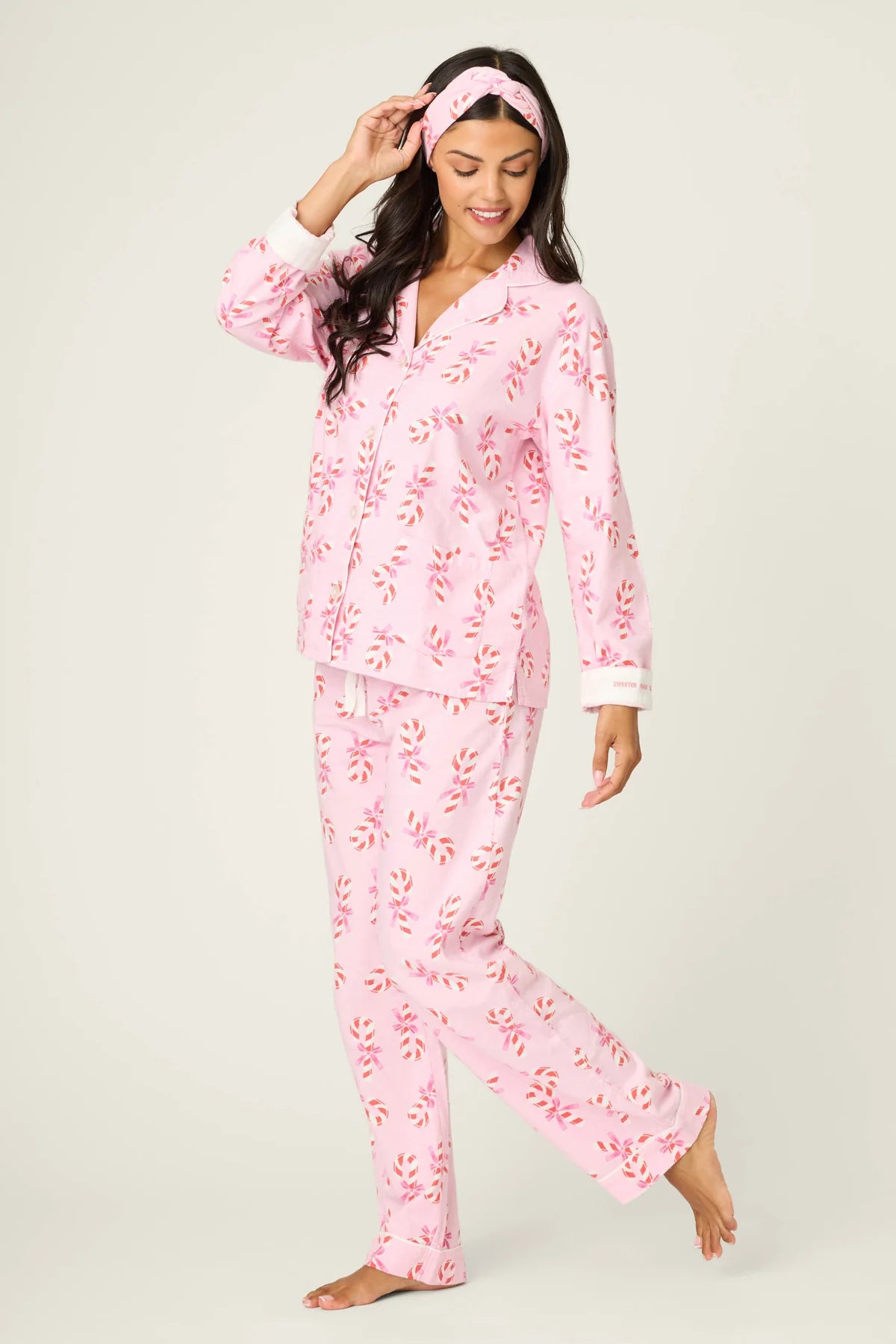 Flannels PJ Set In Baby Pink - PJ Salvage