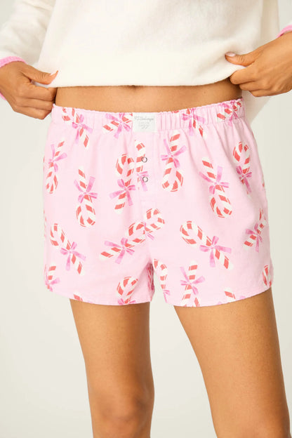 Flannels Short In Baby Pink - PJ Salvage