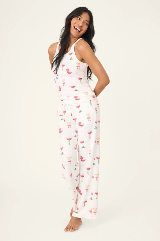 Lets Get Toasty Tank Top In Ivory - PJ Salvage