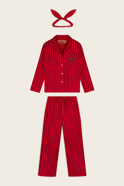 Flannels Icon Set in Lipstick Stripe - PJ Salvage