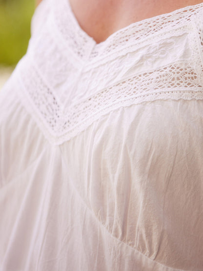 Valarie Slip In White - April Cornell