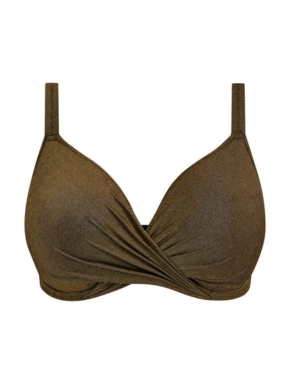 Sunset Shimmer Plunge Bikini Top In Gold Rush - Elomi