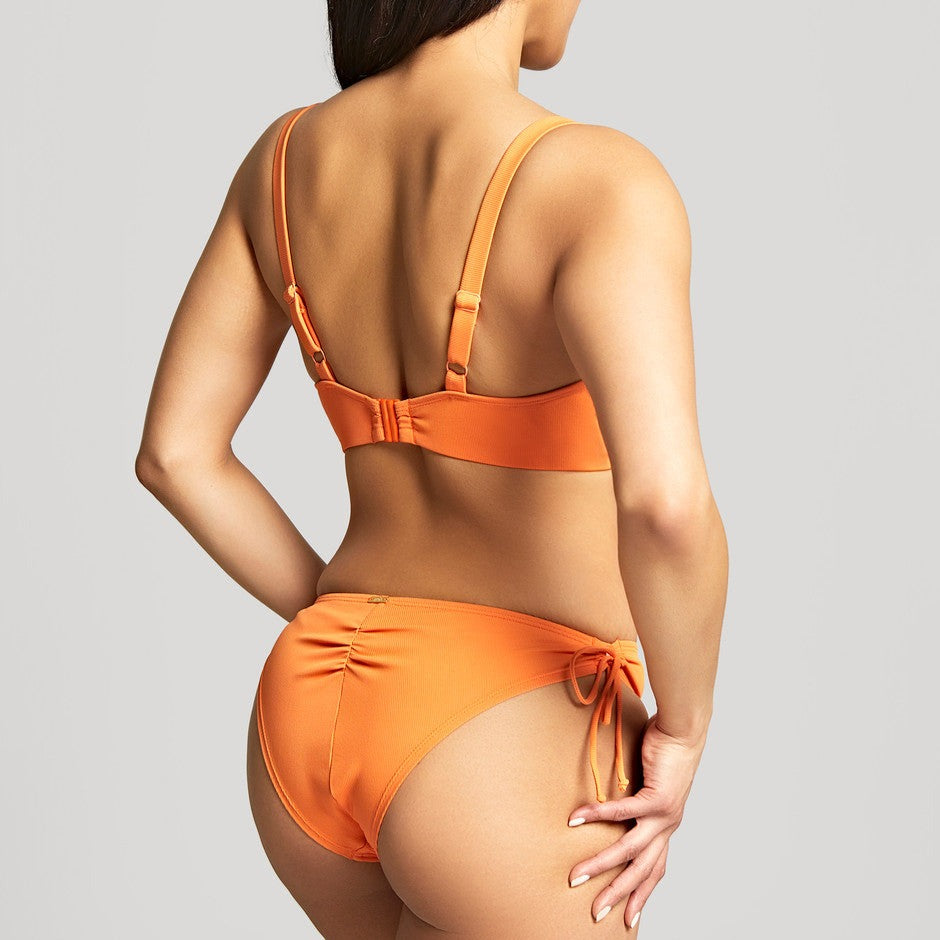 Golden Hour Scoop Bikini Top In Orange Zest - Panache