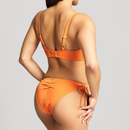 Golden Hour Tie Side Bikini Brief In Orange Zest - Panache