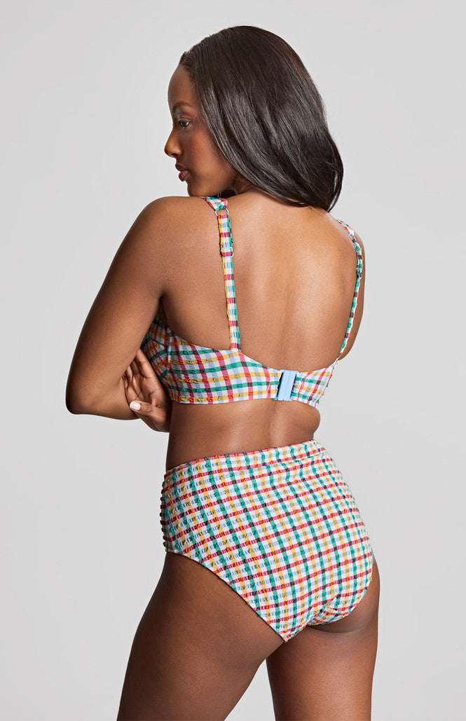 Seersucker Bette Balcony Wide Strap Bikini In Seersucker Multi - Panache