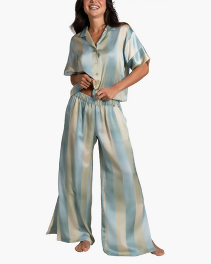 Joplin PJ Pant Set In Ombre Blue - Midnight Bakery