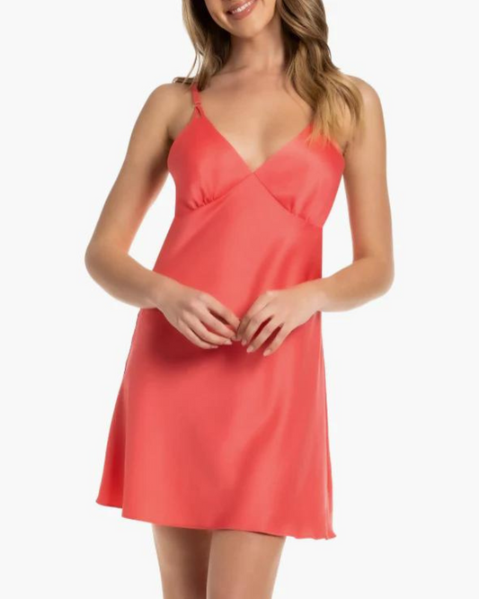 Indy Chemise In Coral - Midnight Bakery